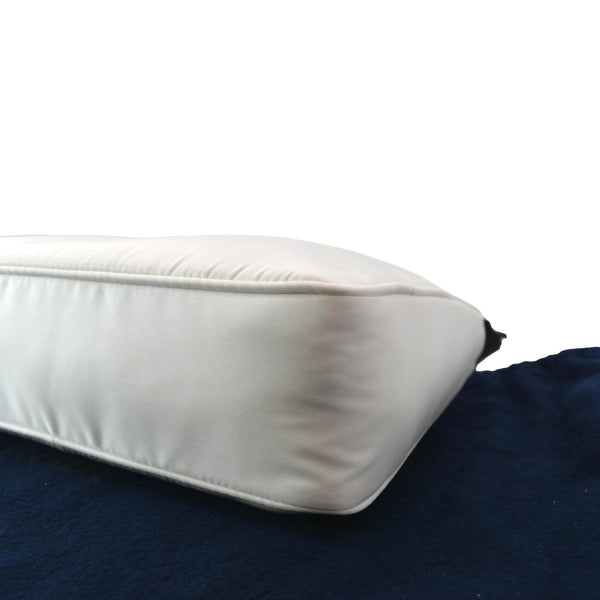 PRADA Re-Nylon Leather Crossbody Bag White