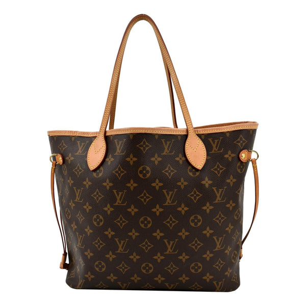 LOUIS VUITTON Neverfull MM Monogram Canvas Tote Bag Brown