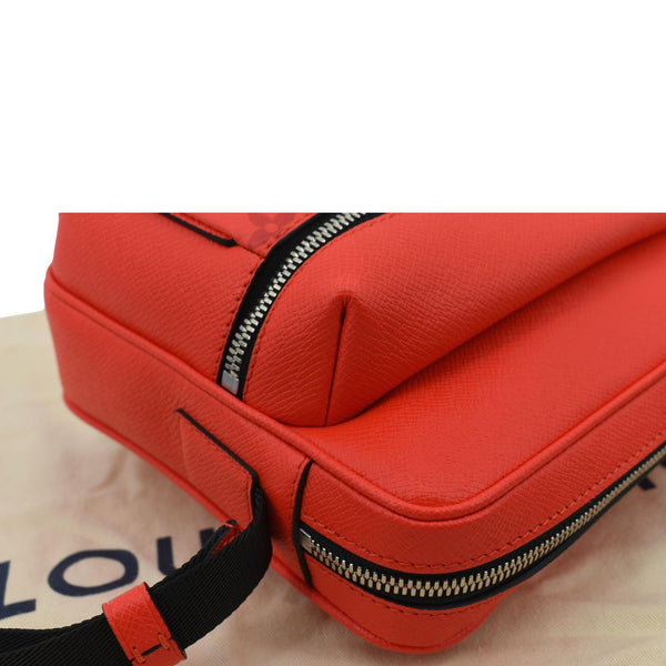 LOUIS VUITTON Outdoor Messenger Monogram Taiga Leather Shoulder Bag Red