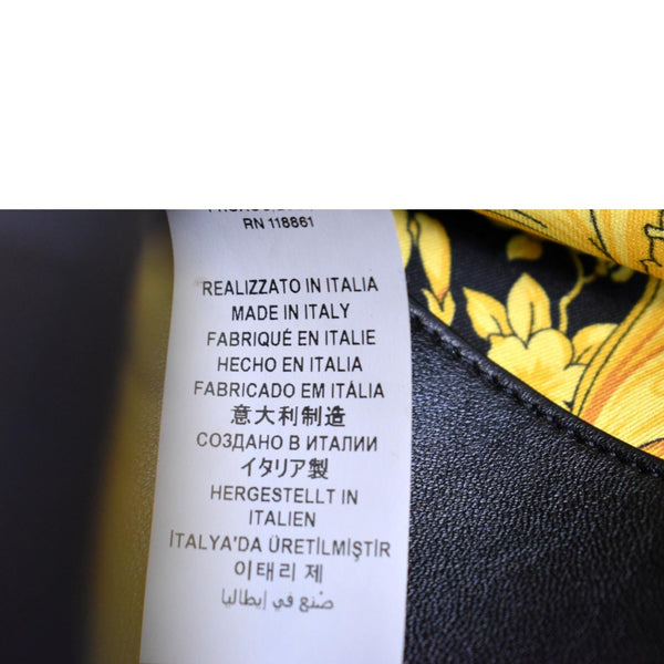 VERSACE Virtus Quilted Nappa Leather Bucket Bag Black