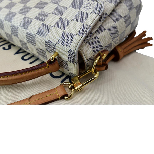 LOUIS VUITTON Croisette Damier Azur Satchel Crossbody Bag White