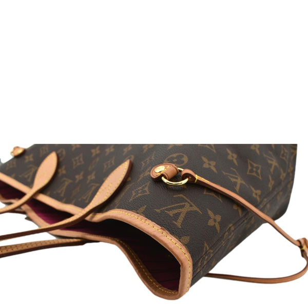 LOUIS VUITTON Neverfull MM Monogram Canvas Tote Bag Brown