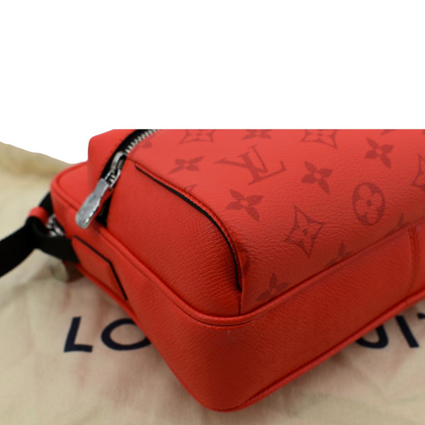 LOUIS VUITTON Outdoor Messenger Monogram Taiga Leather Shoulder Bag Red