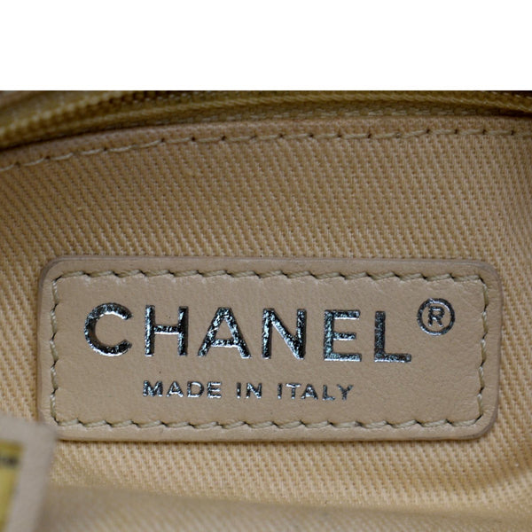 Chanel Whipstitch Small Flap Suede Shoulder Bag Beige - Made In Italy