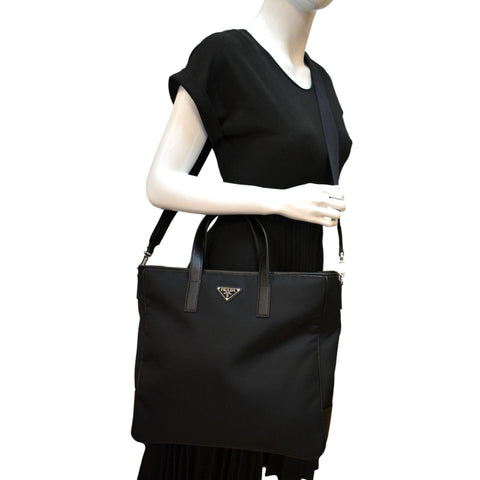PRADA Re-nylon Core Tote Bag Black