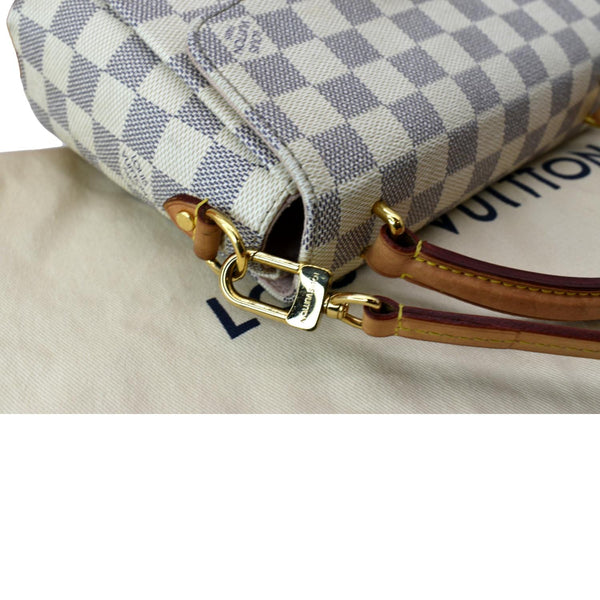 LOUIS VUITTON Croisette Damier Azur Satchel Crossbody Bag White