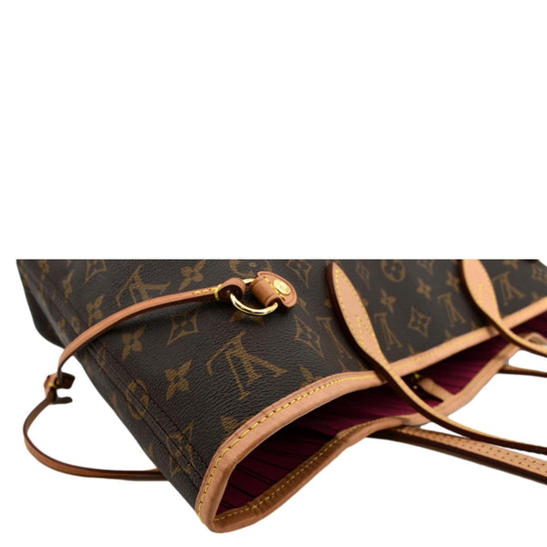 LOUIS VUITTON Neverfull MM Monogram Canvas Tote Bag Brown