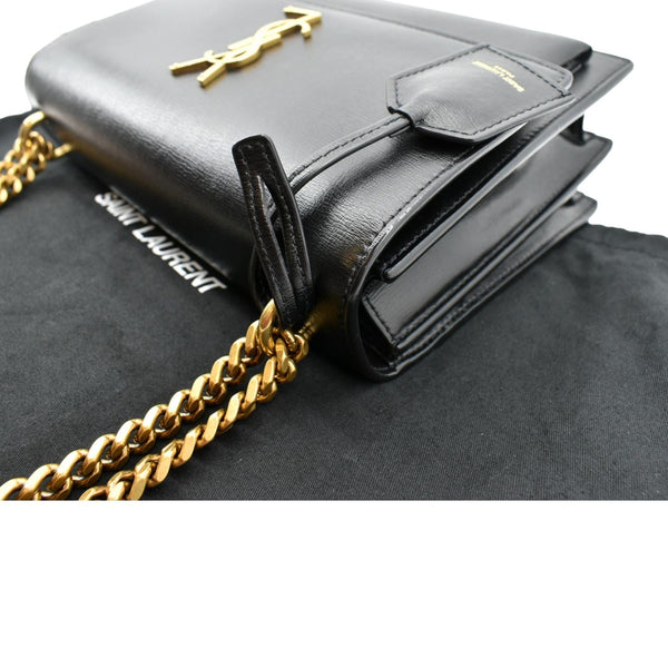 Yves Saint Laurent Monogram Sunset Leather Shoulder Bag - Top Left