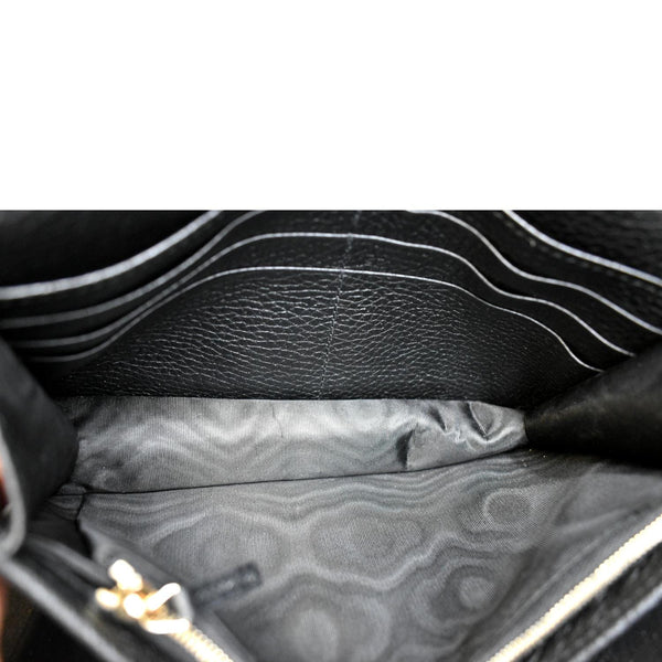 Gucci Soho Leather Wallet On Chain Crossbody Bag Black - Inside