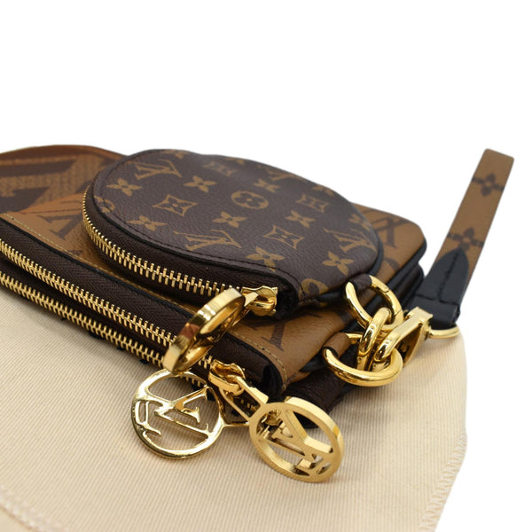 LOUIS VUITTON Monogram Canvas Trio Pouch Bag Brown