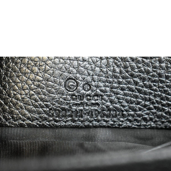 Gucci Soho Leather Wallet On Chain Crossbody Bag Black - Stamp