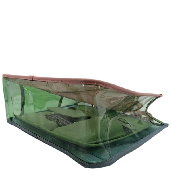 CHANEL Coco Splash Lambskin PVC Quilted Shopping Tote Pink