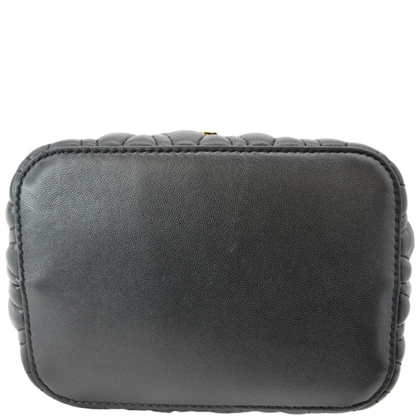 VERSACE Virtus Quilted Nappa Leather Bucket Bag Black