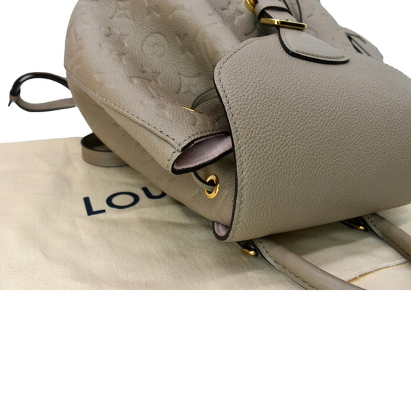 LOUIS VUITTON Montsouris Monogram Empreinte Leather Backpack Beige