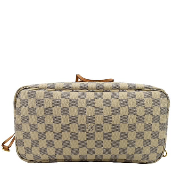 LOUIS VUITTON Neverfull MM Damier Azur Tote Bag White - Sold