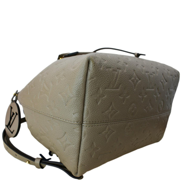 LOUIS VUITTON Montsouris Monogram Empreinte Leather Backpack Beige