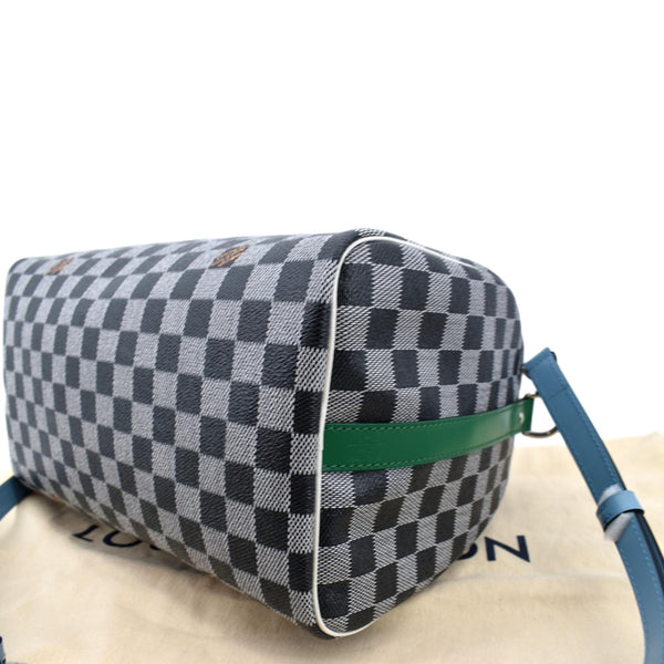 LOUIS VUITTON Speedy 30 Bandouliere Damier Shoulder Bag Black White