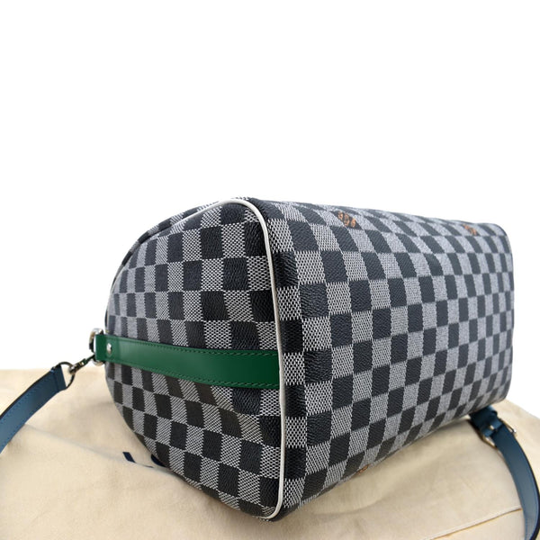 LOUIS VUITTON Speedy 30 Bandouliere Damier Shoulder Bag Black White
