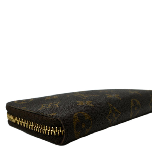 LOUIS VUITTON Clemence Monogram Canvas Wallet Brown