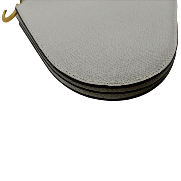 CHRISTIAN DIOR Women Dior Saddle Trio Leather Crossbody Pouch Bag White