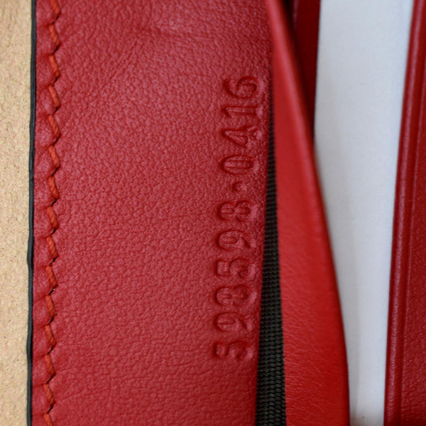 Gucci GG Marmont Calfskin Wristlet Wallet Red - Serial Number
