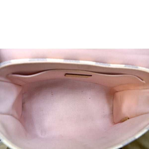 LOUIS VUITTON Croisette Damier Azur Satchel Crossbody Bag White