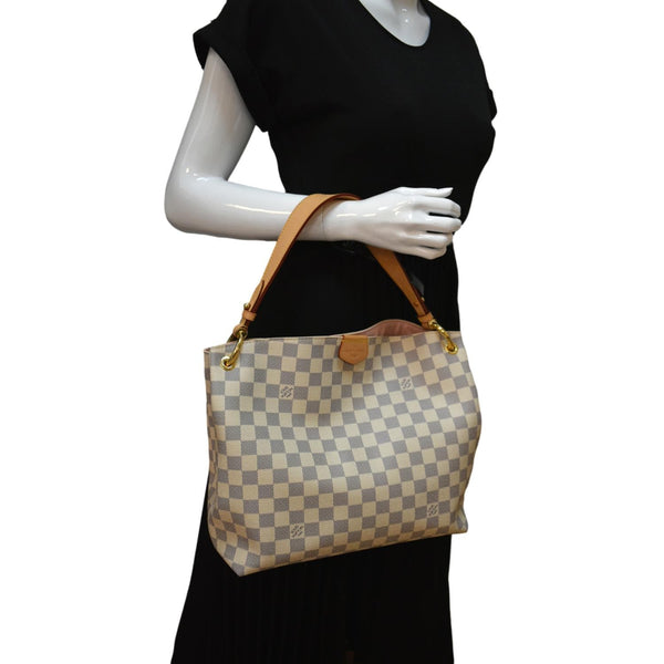 Louis Vuitton Graceful PM Damier Azur Shoulder Bag - Full View