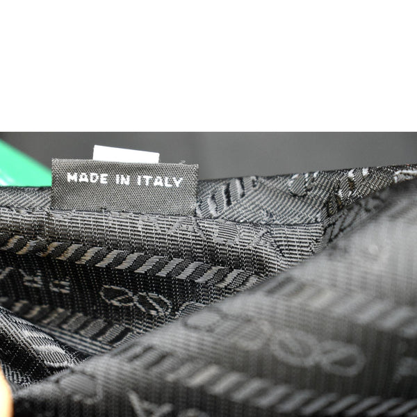 PRADA Triangle Saffiano Leather Shoulder Bag Green