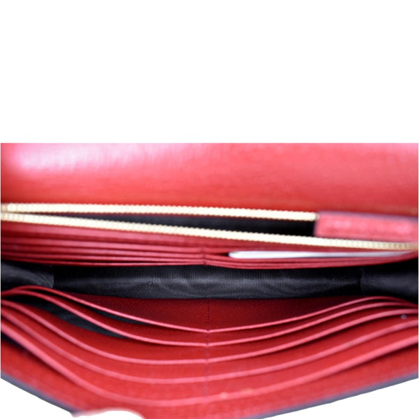 GUCCI Tian GG Supreme Canvas Chain Wallet Beige 424851