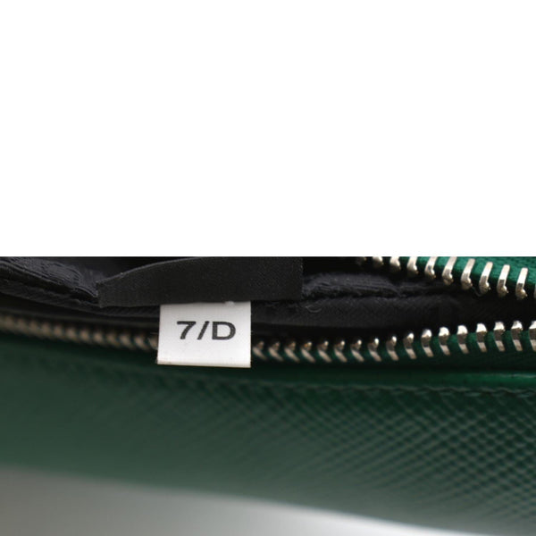 PRADA Triangle Saffiano Leather Shoulder Bag Green