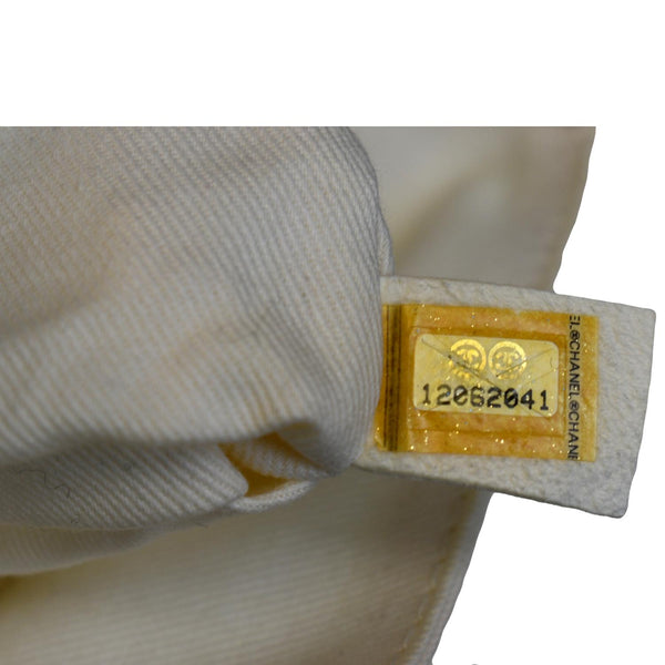 Chanel Timeless Accordion Flap Caviar Leather Bag White - Serial Number