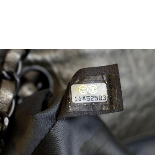 CHANEL Distressed Leo Lion Medium Flap Lambskin Leather Shoulder Bag Metallic