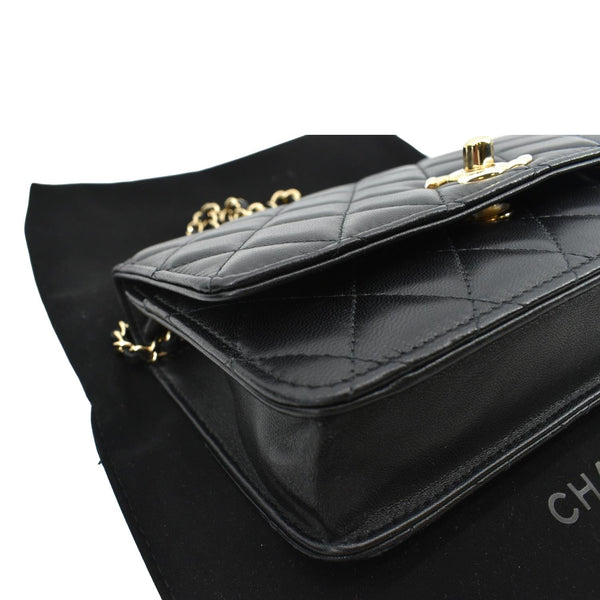 Chanel Trendy CC Woc Lambskin Leather Crossbody Bag - Bottom Left