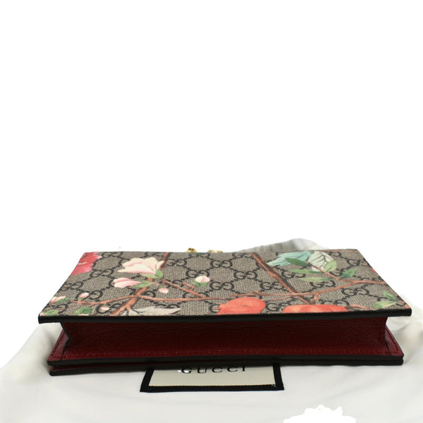 GUCCI Tian GG Supreme Canvas Chain Wallet Beige 424851