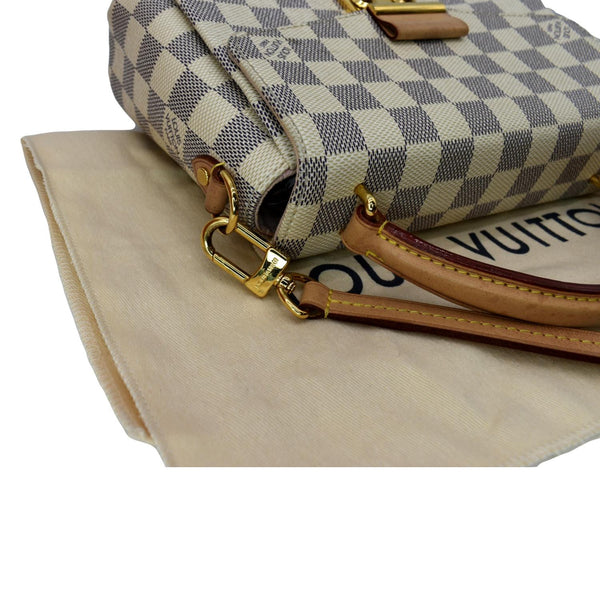 LOUIS VUITTON Croisette Damier Azur Satchel Crossbody Bag White