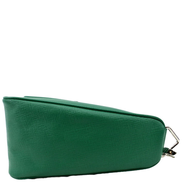 PRADA Triangle Saffiano Leather Shoulder Bag Green