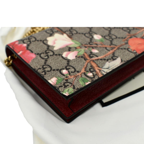 GUCCI Tian GG Supreme Canvas Chain Wallet Beige 424851