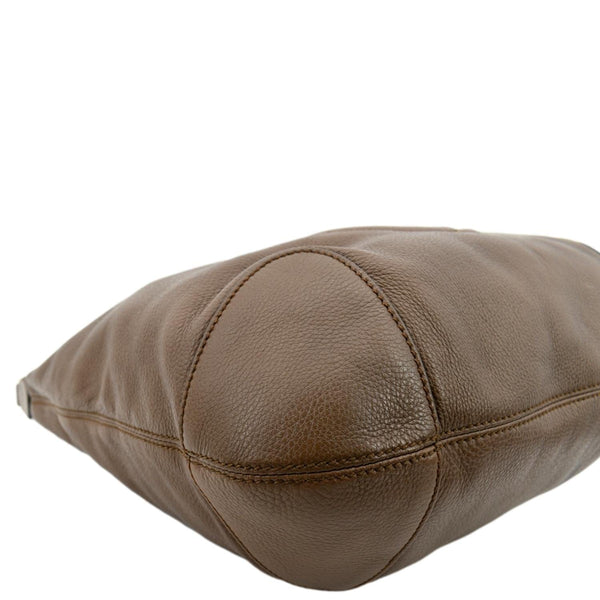 GUCCI Soho Pebbled Calfskin Leather Chain Shoulder Bag Maple Brown 308981