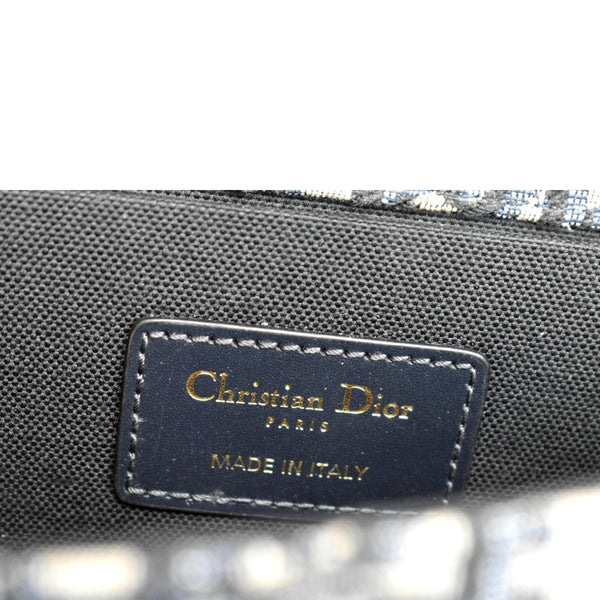 CHRISTIAN DIOR 30 Montaigne Oblique Jacquard Crossbody Bag Blue
