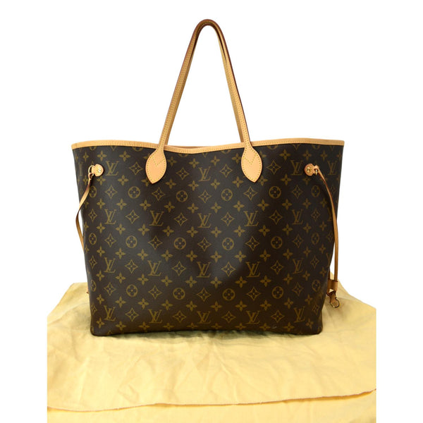 LOUIS VUITTON Neverfull GM Monogram Canvas Tote Bag Brown