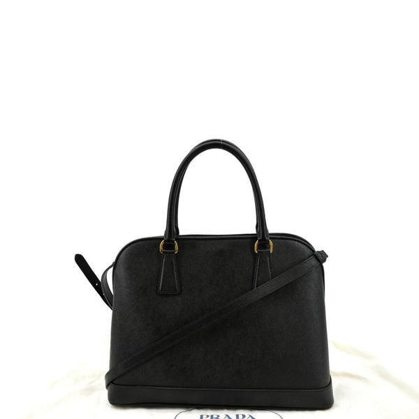 PRADA Lux Medium Promenade Saffiano Leather Shoulder Bag Black - New Year Deals