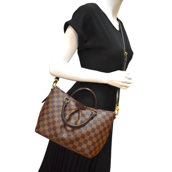 LOUIS VUITTON Siena PM Damier Ebene Shoulder Bag Brown