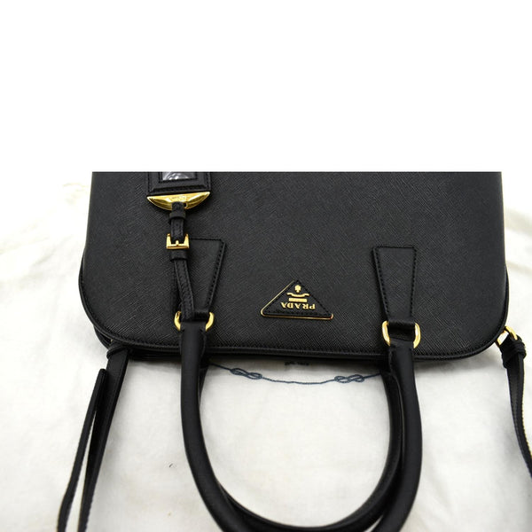 PRADA Lux Medium Promenade Saffiano Leather Shoulder Bag Black - New Year Deals