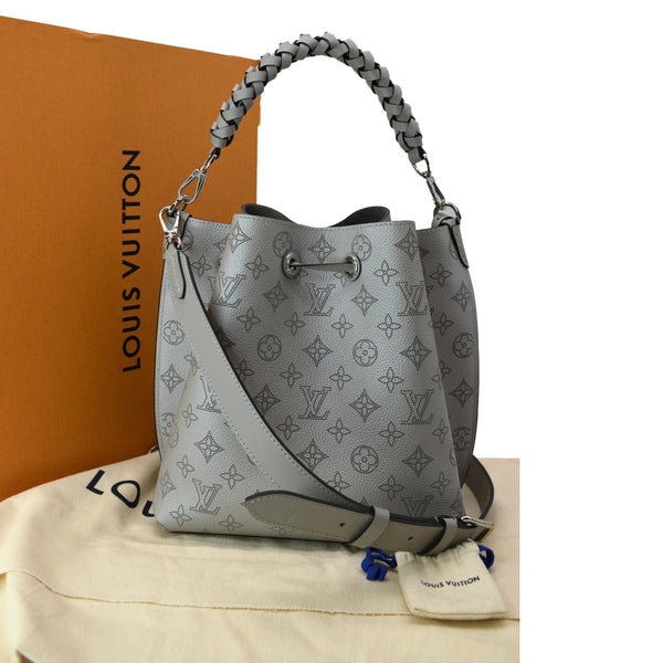LOUIS VUITTON Muria Mahina Perforated Leather Crossbody Bag Vert