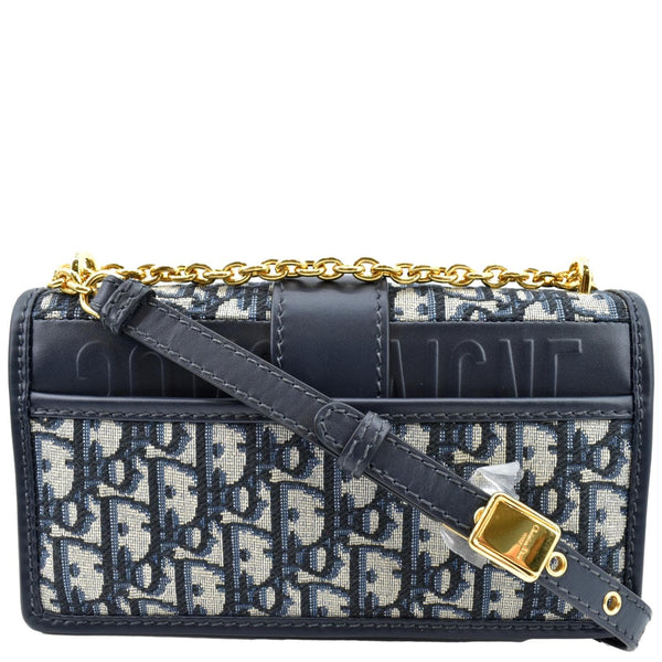 CHRISTIAN DIOR 30 Montaigne Oblique Jacquard Crossbody Bag Blue