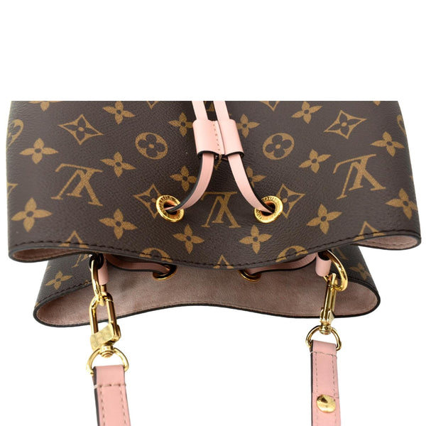 LOUIS VUITTON Neonoe Monogram Canvas Shoulder Bag Rose Ballerine