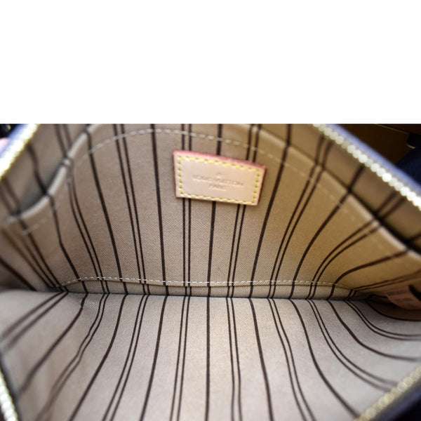 LOUIS VUITTON Neverfull Monogram Canvas Pochette Wristlet Pouch Brown