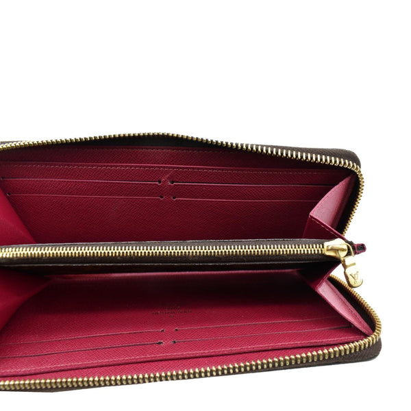 LOUIS VUITTON Clemence Monogram Canvas Zippy Wallet Brown
