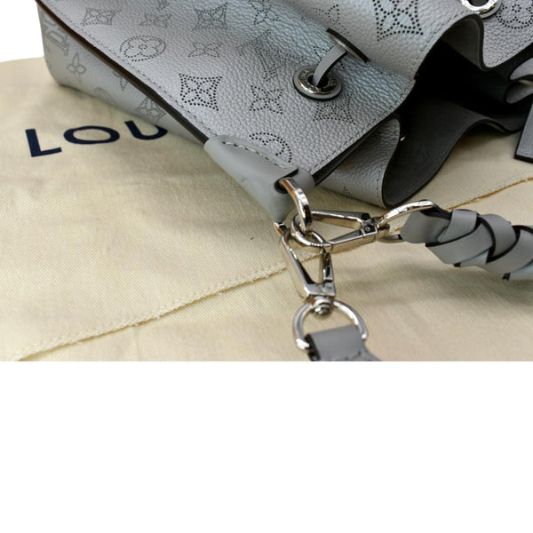 LOUIS VUITTON Muria Mahina Perforated Leather Crossbody Bag Vert