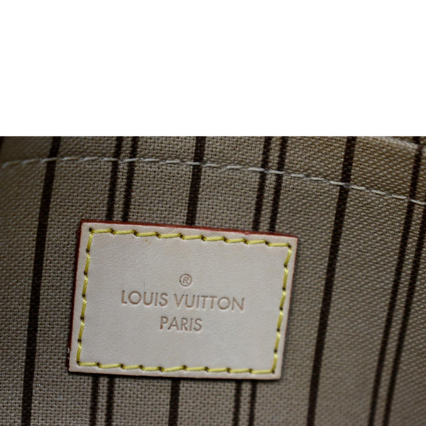 LOUIS VUITTON Neverfull Monogram Canvas Pochette Wristlet Pouch Brown